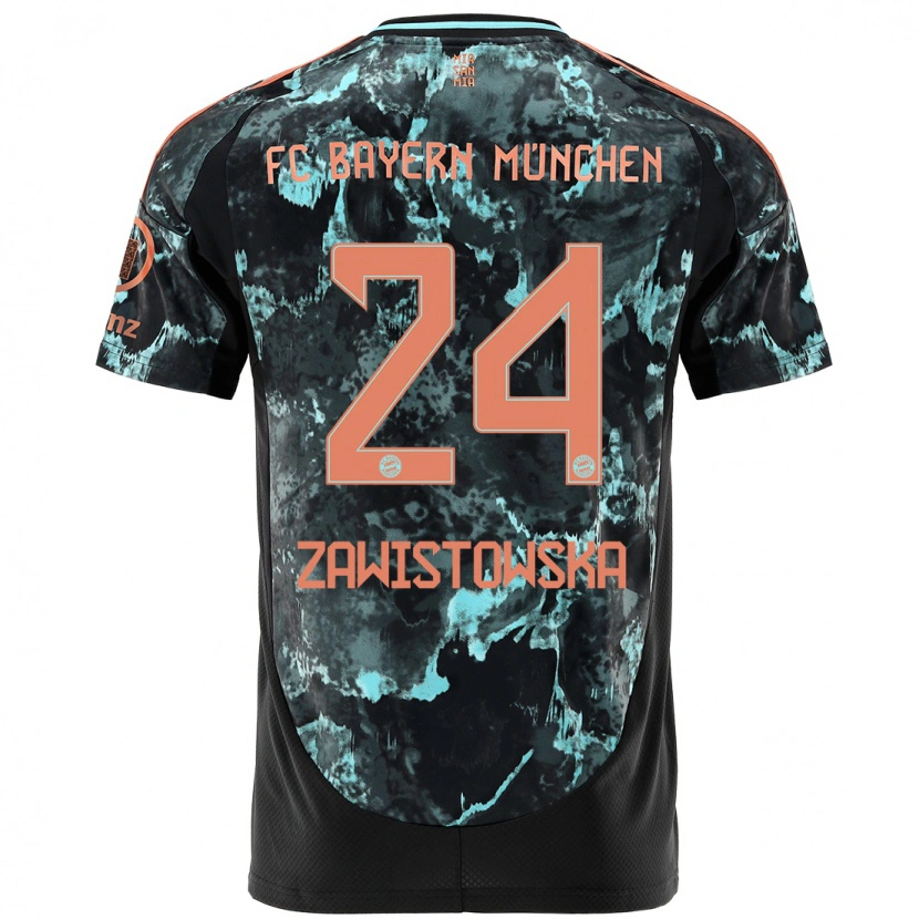 Danxen Kvinder Weronika Zawistowska #24 Sort Udebane Spillertrøjer 2024/25 Trøje T-Shirt