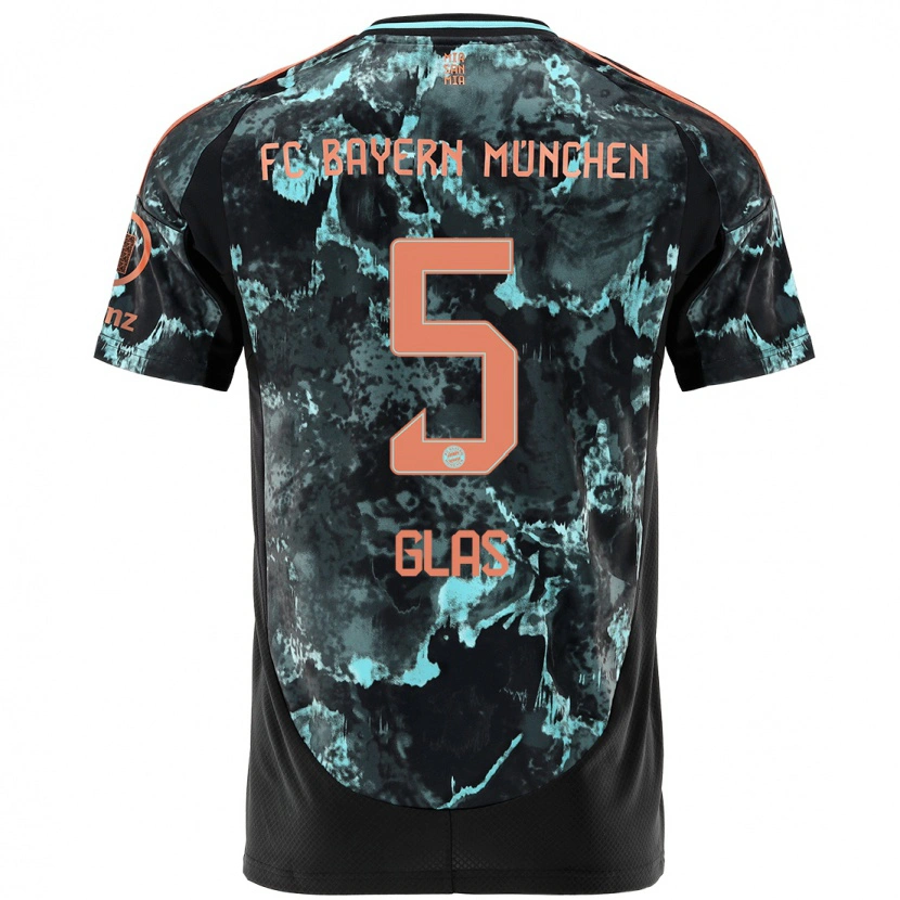 Danxen Kvinder Hanna Glas #5 Sort Udebane Spillertrøjer 2024/25 Trøje T-Shirt