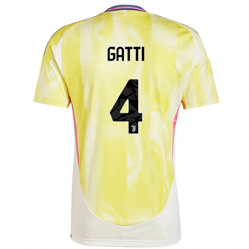 Danxen Kvinder Federico Gatti #4 Solgul Udebane Spillertrøjer 2024/25 Trøje T-Shirt