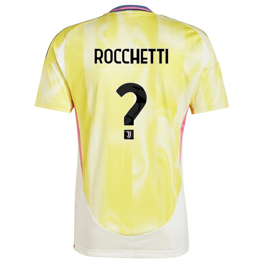 Danxen Kvinder Edoardo Rocchetti #0 Solgul Udebane Spillertrøjer 2024/25 Trøje T-Shirt