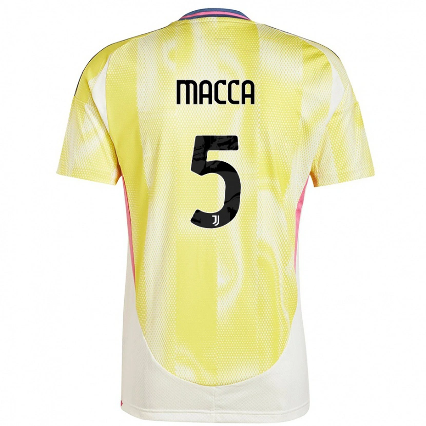 Danxen Kvinder Federico Macca #5 Solgul Udebane Spillertrøjer 2024/25 Trøje T-Shirt