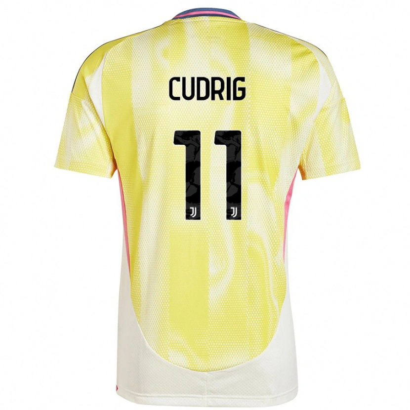 Danxen Kvinder Nicolò Cudrig #11 Solgul Udebane Spillertrøjer 2024/25 Trøje T-Shirt