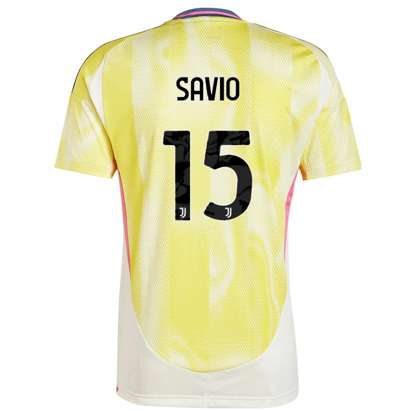 Danxen Kvinder Federico Savio #15 Solgul Udebane Spillertrøjer 2024/25 Trøje T-Shirt