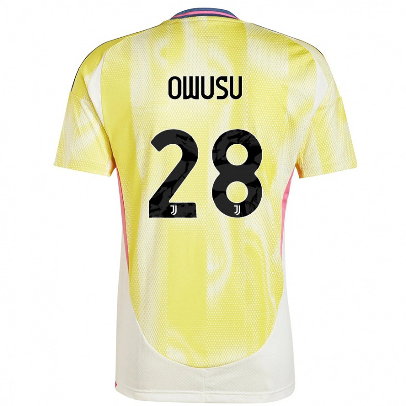 Danxen Kvinder Augusto Owusu #28 Solgul Udebane Spillertrøjer 2024/25 Trøje T-Shirt