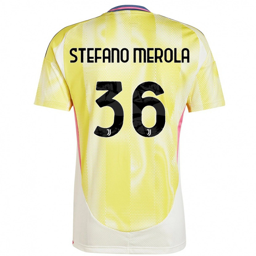 Danxen Kvinder Antonio Stefano Merola #36 Solgul Udebane Spillertrøjer 2024/25 Trøje T-Shirt