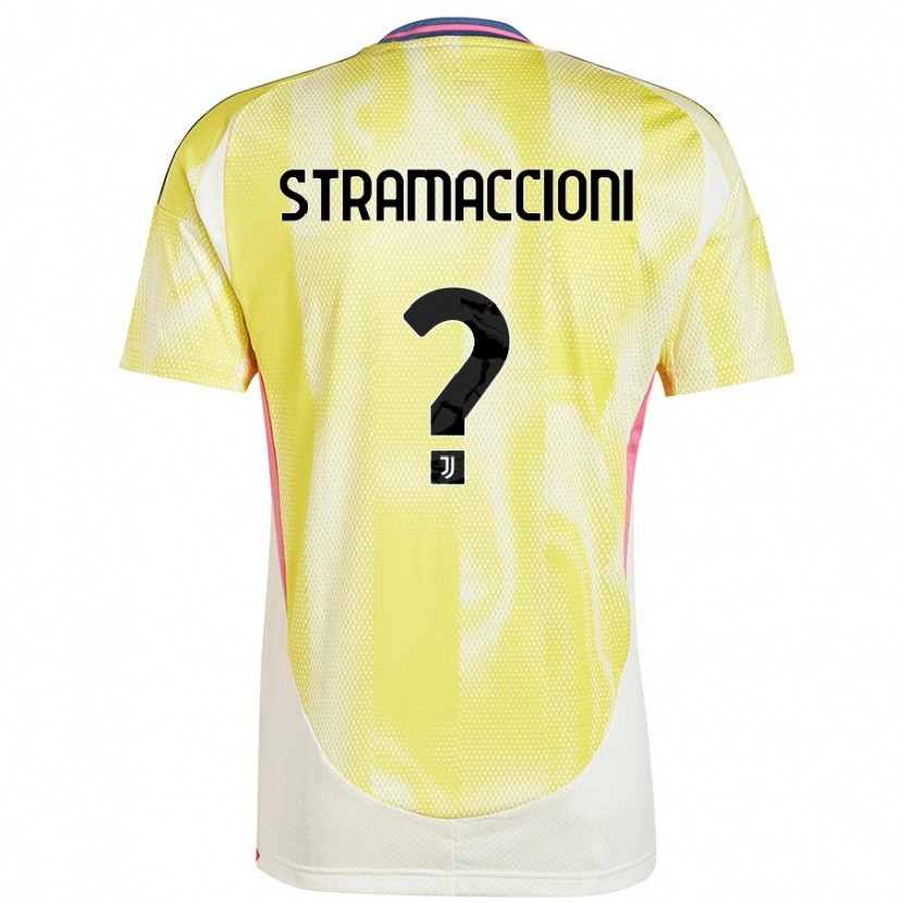 Danxen Kvinder Diego Stramaccioni #0 Solgul Udebane Spillertrøjer 2024/25 Trøje T-Shirt
