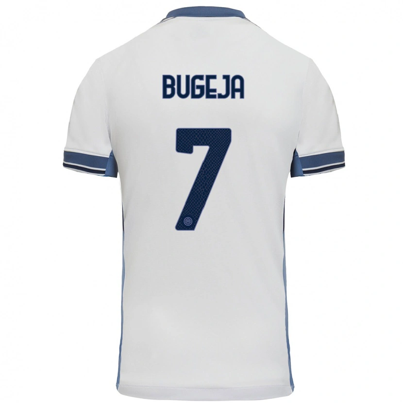 Danxen Kvinder Haley Bugeja #7 Hvid Grå Udebane Spillertrøjer 2024/25 Trøje T-Shirt