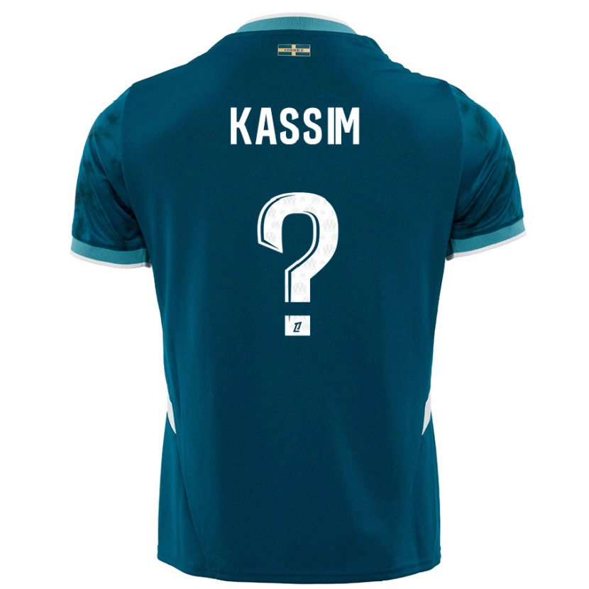 Danxen Kvinder Kassim Abdallah #0 Turkis Blå Udebane Spillertrøjer 2024/25 Trøje T-Shirt