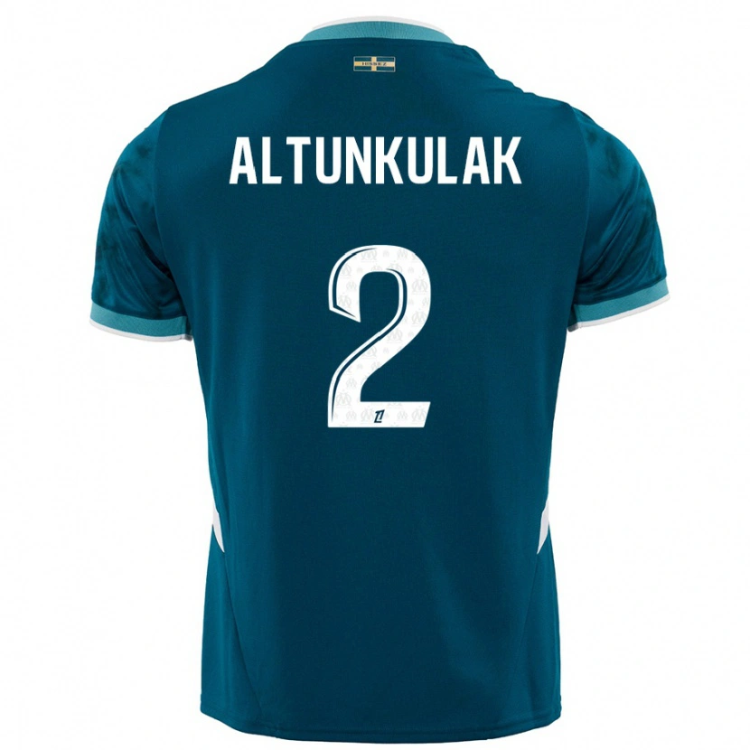 Danxen Kvinder Selen Altunkulak #2 Turkis Blå Udebane Spillertrøjer 2024/25 Trøje T-Shirt