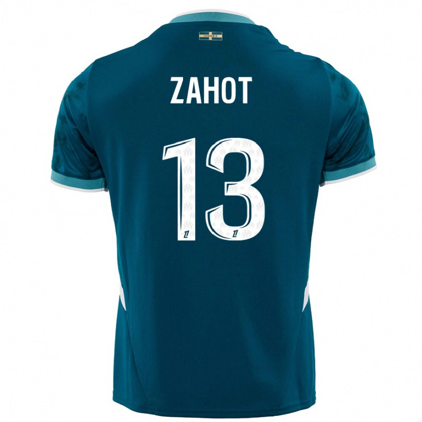 Danxen Kvinder Sarah Zahot #13 Turkis Blå Udebane Spillertrøjer 2024/25 Trøje T-Shirt