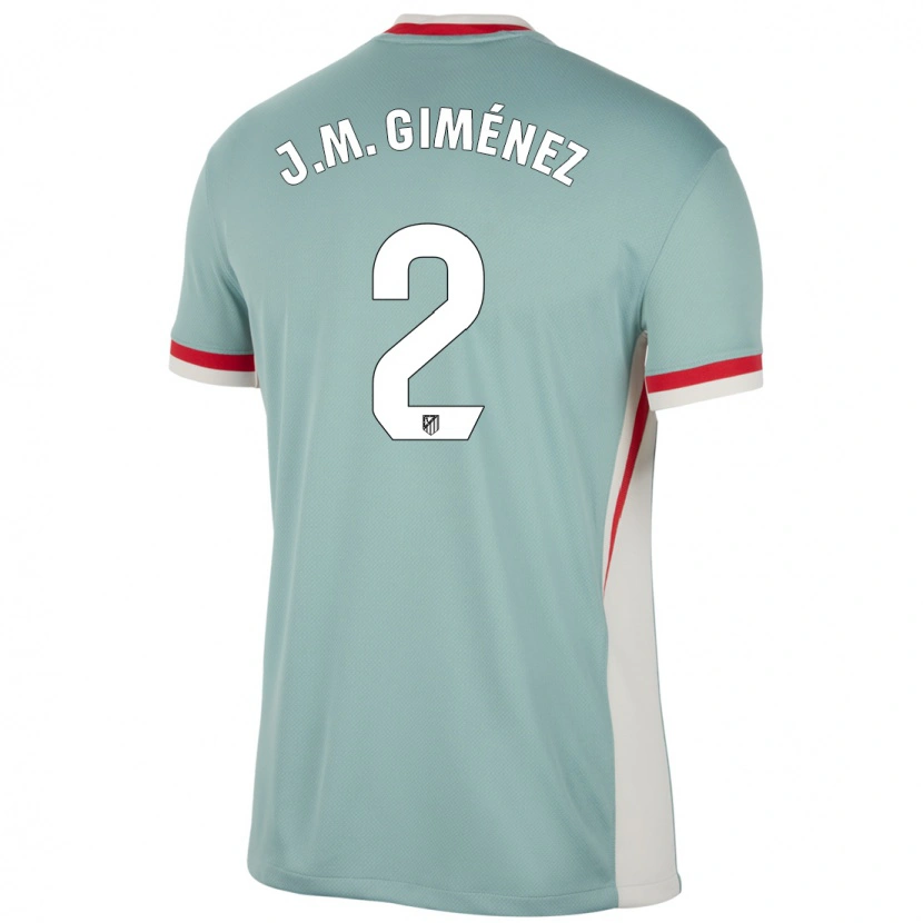 Danxen Kvinder José María Giménez #2 Lys Beige Blå Udebane Spillertrøjer 2024/25 Trøje T-Shirt