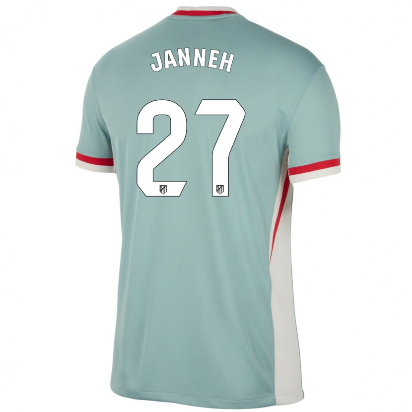 Danxen Kvinder Omar Janneh #27 Lys Beige Blå Udebane Spillertrøjer 2024/25 Trøje T-Shirt