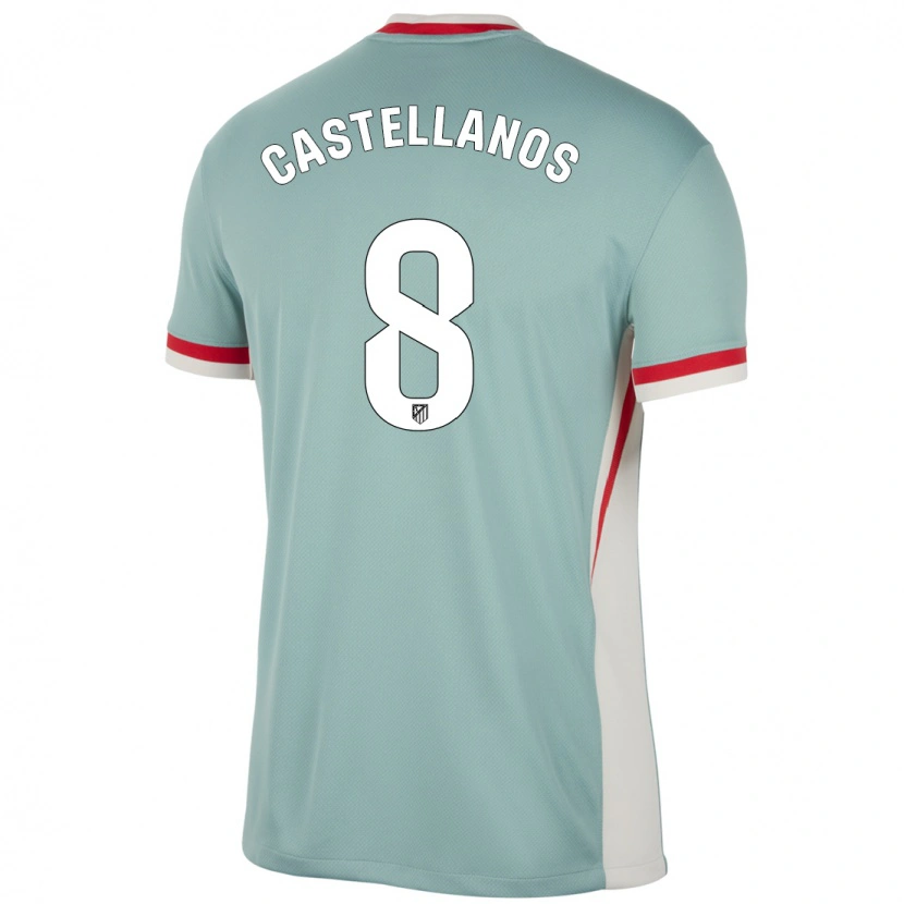 Danxen Kvinder Jorge Castellanos #8 Lys Beige Blå Udebane Spillertrøjer 2024/25 Trøje T-Shirt