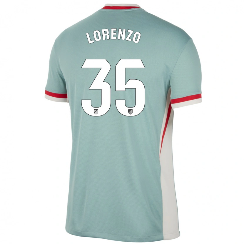Danxen Kvinder Diego Lorenzo #35 Lys Beige Blå Udebane Spillertrøjer 2024/25 Trøje T-Shirt