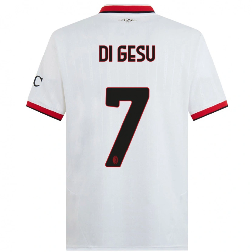 Danxen Kvinder Enrico Di Gesu #7 Hvid Sort Rød Udebane Spillertrøjer 2024/25 Trøje T-Shirt