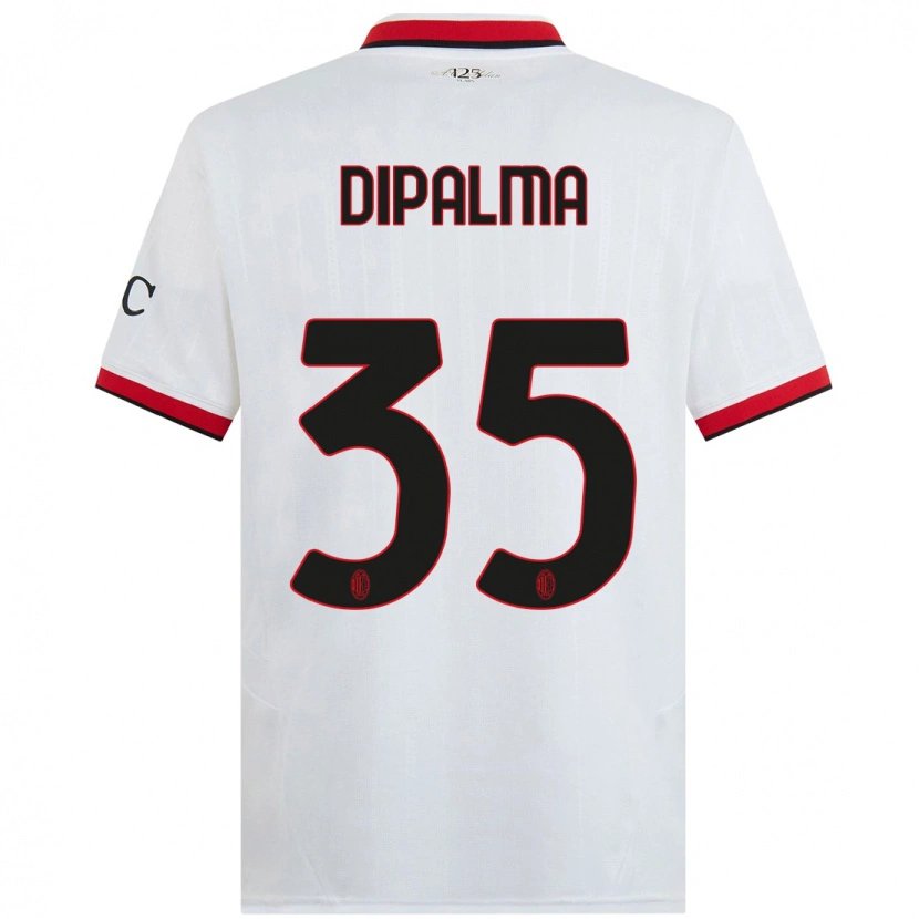 Danxen Kvinder Matteo Dipalma #35 Hvid Sort Rød Udebane Spillertrøjer 2024/25 Trøje T-Shirt