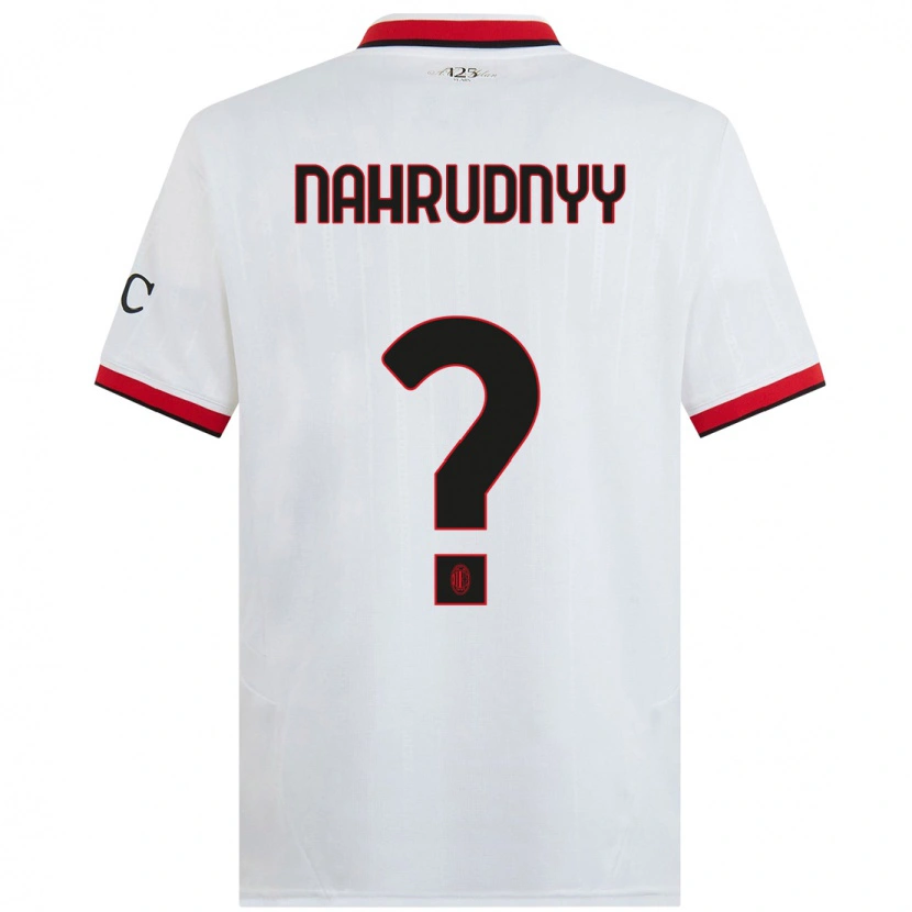 Danxen Kvinder Vladislav Nahrudnyy #0 Hvid Sort Rød Udebane Spillertrøjer 2024/25 Trøje T-Shirt