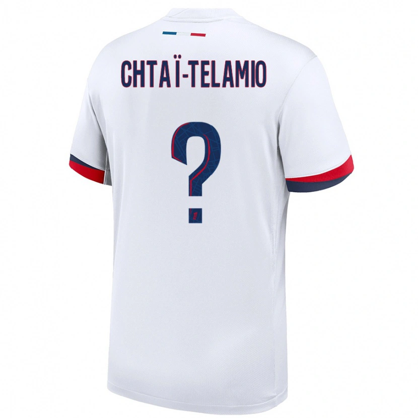 Danxen Kvinder Zayon Chtaï-Telamio #0 Hvid Blå Rød Udebane Spillertrøjer 2024/25 Trøje T-Shirt
