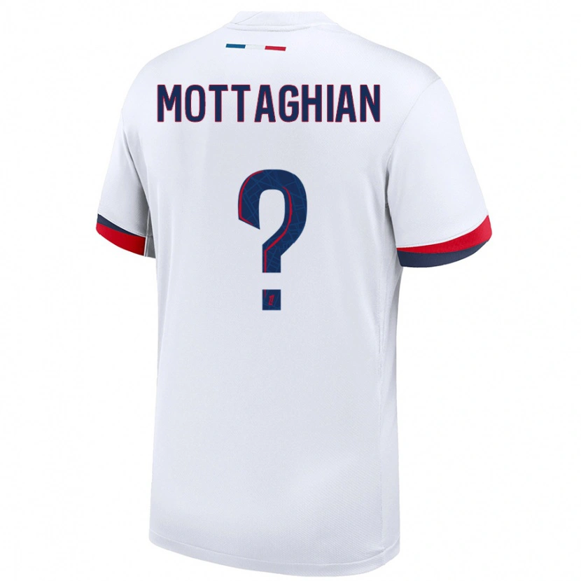 Danxen Kvinder Keyvan Mottaghian #0 Hvid Blå Rød Udebane Spillertrøjer 2024/25 Trøje T-Shirt