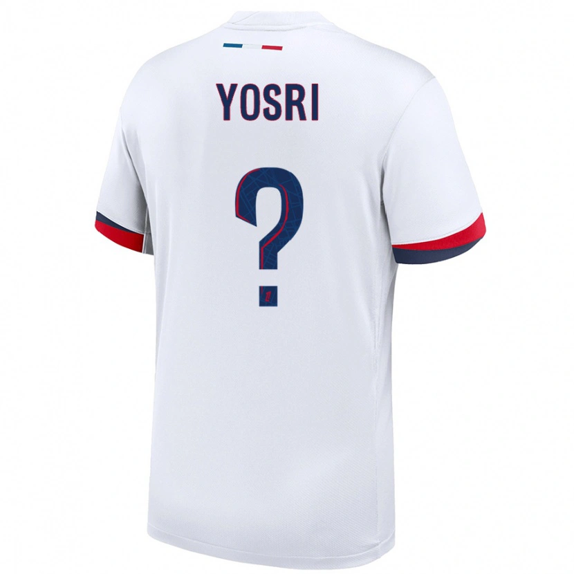 Danxen Kvinder Bouzid Yosri #0 Hvid Blå Rød Udebane Spillertrøjer 2024/25 Trøje T-Shirt