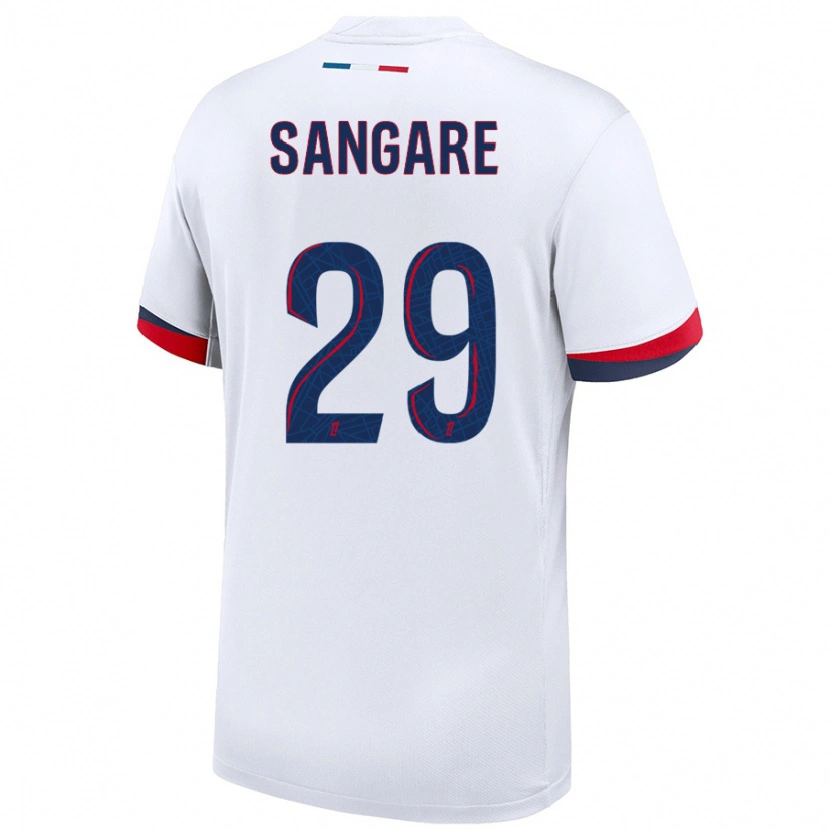 Danxen Kvinder Hawa Sangare #29 Hvid Blå Rød Udebane Spillertrøjer 2024/25 Trøje T-Shirt