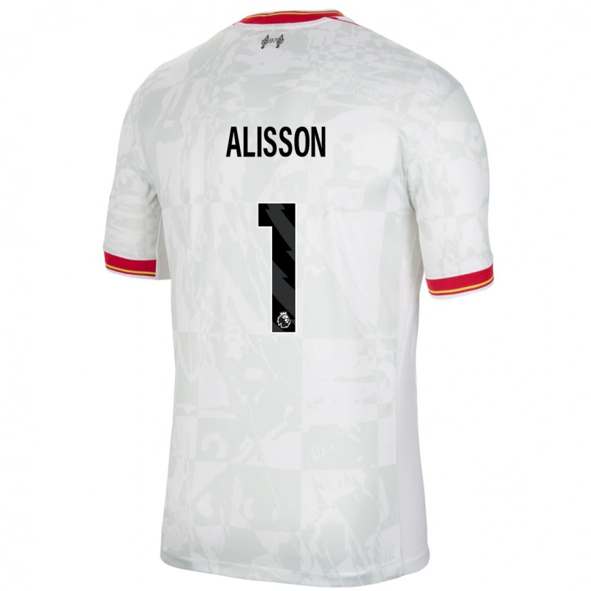 Danxen Kvinder Alisson #1 Hvid Rød Sort Tredje Sæt Spillertrøjer 2024/25 Trøje T-Shirt