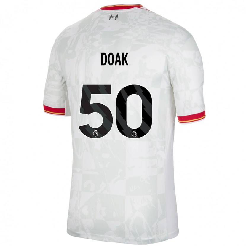 Danxen Kvinder Ben Doak #50 Hvid Rød Sort Tredje Sæt Spillertrøjer 2024/25 Trøje T-Shirt