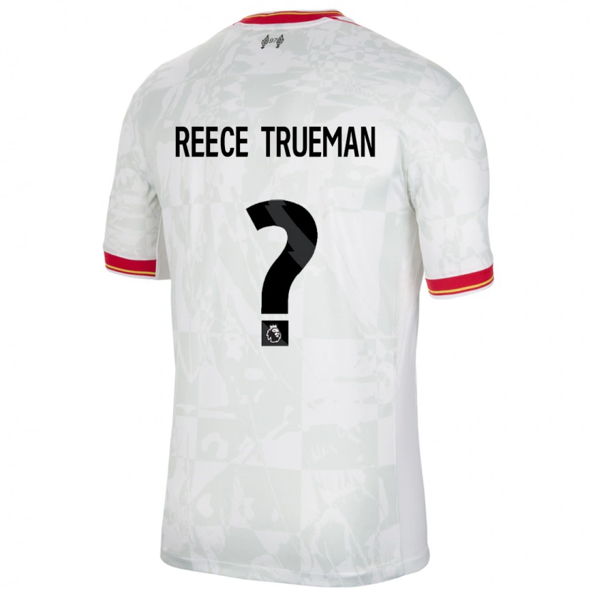 Danxen Kvinder Reece Trueman #0 Hvid Rød Sort Tredje Sæt Spillertrøjer 2024/25 Trøje T-Shirt