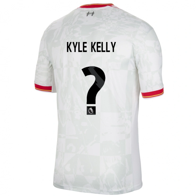 Danxen Kvinder Kyle Kelly #0 Hvid Rød Sort Tredje Sæt Spillertrøjer 2024/25 Trøje T-Shirt