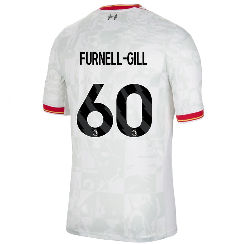 Danxen Kvinder Luca Furnell-Gill #60 Hvid Rød Sort Tredje Sæt Spillertrøjer 2024/25 Trøje T-Shirt