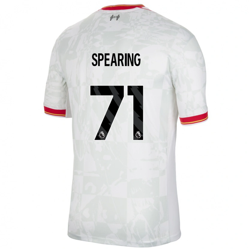 Danxen Kvinder Jay Spearing #71 Hvid Rød Sort Tredje Sæt Spillertrøjer 2024/25 Trøje T-Shirt
