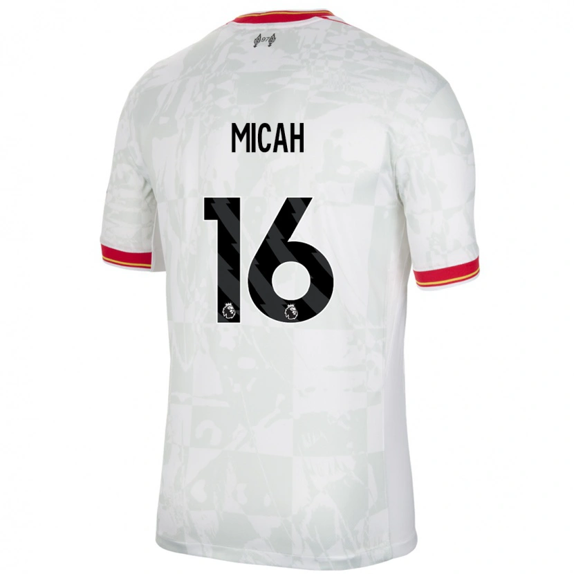 Danxen Kvinder Teagan Micah #16 Hvid Rød Sort Tredje Sæt Spillertrøjer 2024/25 Trøje T-Shirt