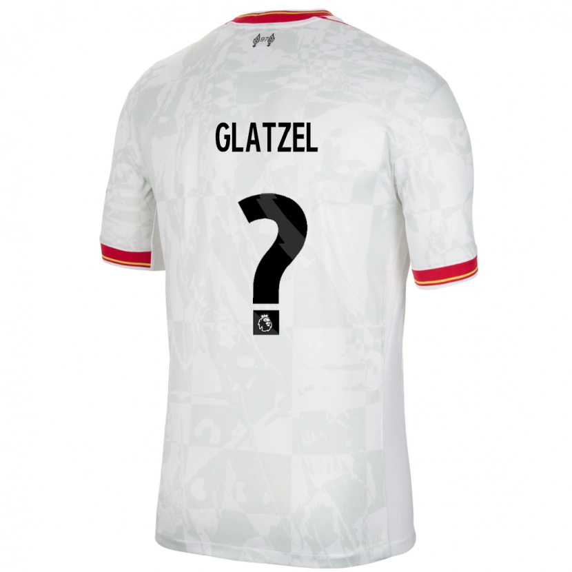 Danxen Kvinder Paul Glatzel #0 Hvid Rød Sort Tredje Sæt Spillertrøjer 2024/25 Trøje T-Shirt