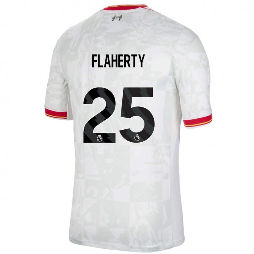 Danxen Kvinder Gilly Flaherty #25 Hvid Rød Sort Tredje Sæt Spillertrøjer 2024/25 Trøje T-Shirt