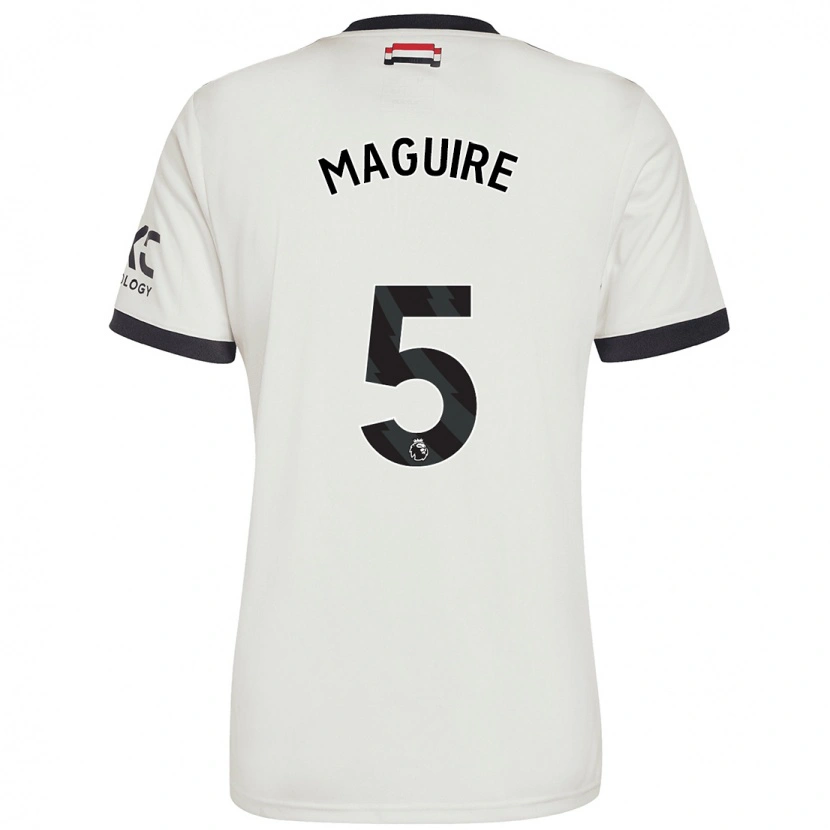 Danxen Kvinder Harry Maguire #5 Råhvid Tredje Sæt Spillertrøjer 2024/25 Trøje T-Shirt