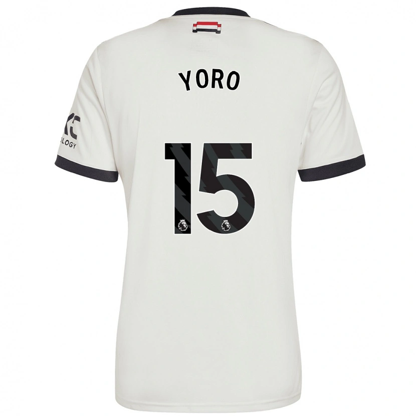 Danxen Kvinder Leny Yoro #15 Råhvid Tredje Sæt Spillertrøjer 2024/25 Trøje T-Shirt