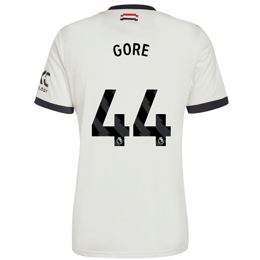 Danxen Kvinder Daniel Gore #44 Råhvid Tredje Sæt Spillertrøjer 2024/25 Trøje T-Shirt