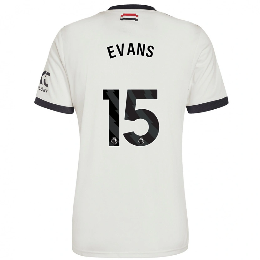 Danxen Kvinder Gemma Evans #15 Råhvid Tredje Sæt Spillertrøjer 2024/25 Trøje T-Shirt
