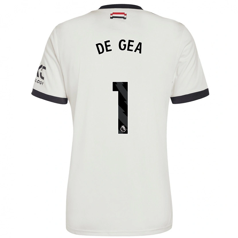 Danxen Kvinder David De Gea #1 Råhvid Tredje Sæt Spillertrøjer 2024/25 Trøje T-Shirt