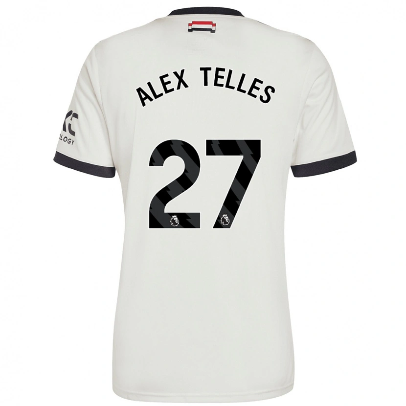 Danxen Kvinder Alex Nicolao Telles #27 Råhvid Tredje Sæt Spillertrøjer 2024/25 Trøje T-Shirt