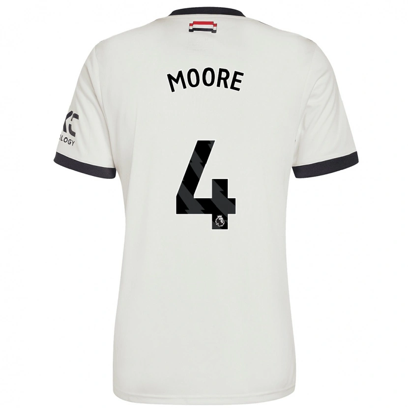 Danxen Kvinder Jade Moore #4 Råhvid Tredje Sæt Spillertrøjer 2024/25 Trøje T-Shirt