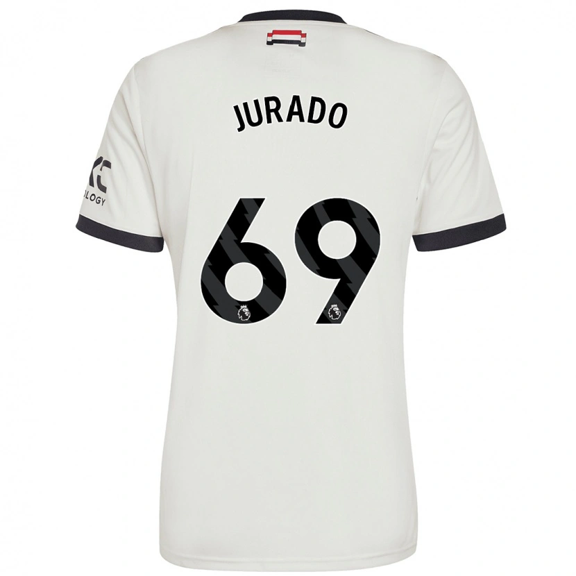 Danxen Kvinder Marc Jurado #69 Råhvid Tredje Sæt Spillertrøjer 2024/25 Trøje T-Shirt