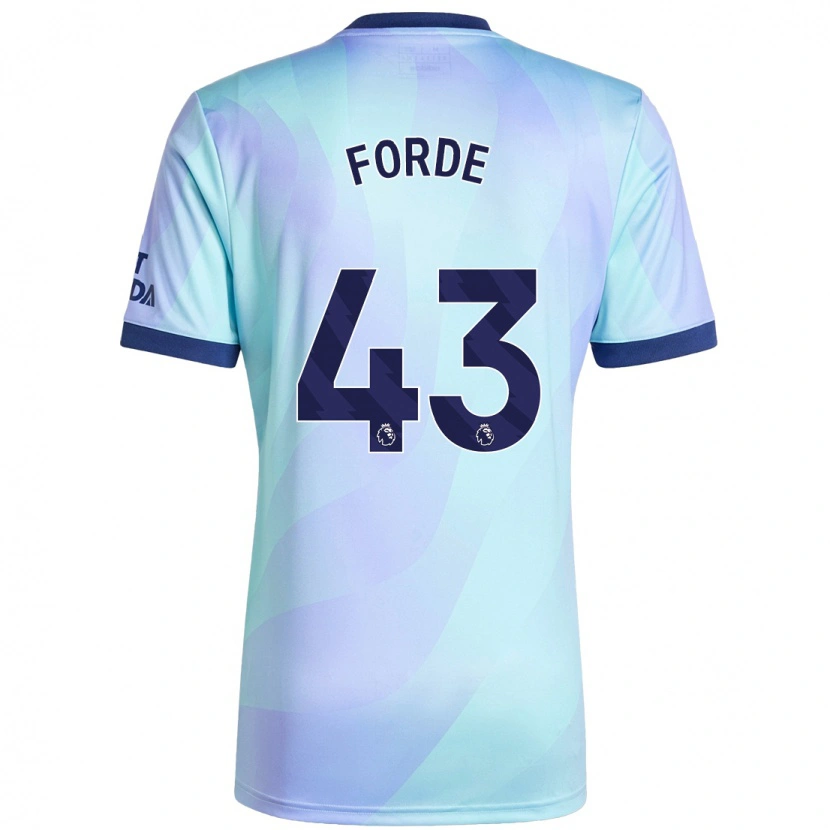 Danxen Kvinder Romari Forde #43 Aqua Tredje Sæt Spillertrøjer 2024/25 Trøje T-Shirt