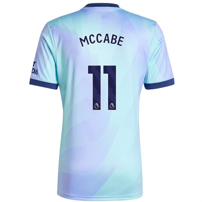 Danxen Kvinder Katie Mccabe #11 Aqua Tredje Sæt Spillertrøjer 2024/25 Trøje T-Shirt
