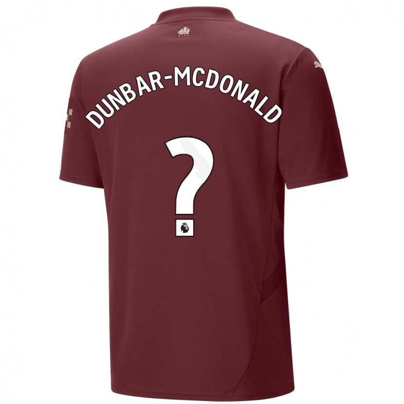 Danxen Kvinder Christian Dunbar-Mcdonald #0 Rødbrun Tredje Sæt Spillertrøjer 2024/25 Trøje T-Shirt