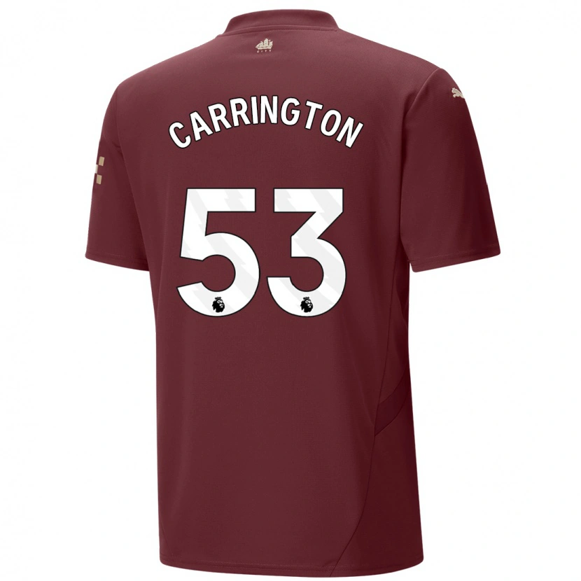 Danxen Kvinder Ezra Carrington #53 Rødbrun Tredje Sæt Spillertrøjer 2024/25 Trøje T-Shirt