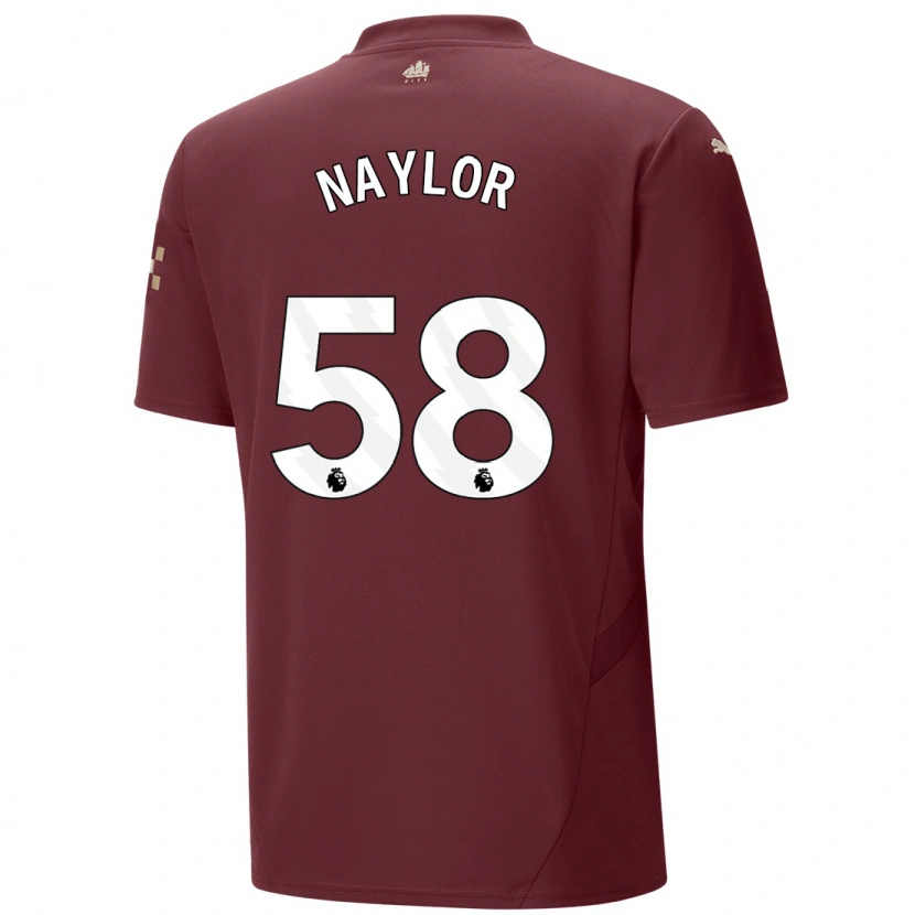 Danxen Kvinder Seb Naylor #58 Rødbrun Tredje Sæt Spillertrøjer 2024/25 Trøje T-Shirt