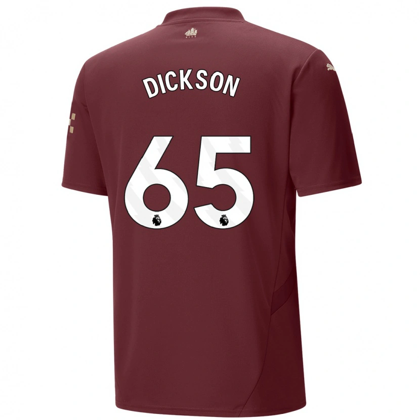 Danxen Kvinder Will Dickson #65 Rødbrun Tredje Sæt Spillertrøjer 2024/25 Trøje T-Shirt