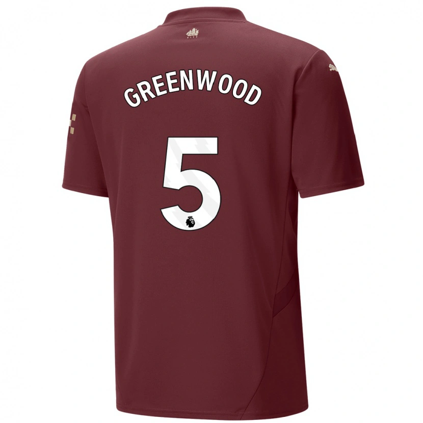 Danxen Kvinder Alex Greenwood #5 Rødbrun Tredje Sæt Spillertrøjer 2024/25 Trøje T-Shirt