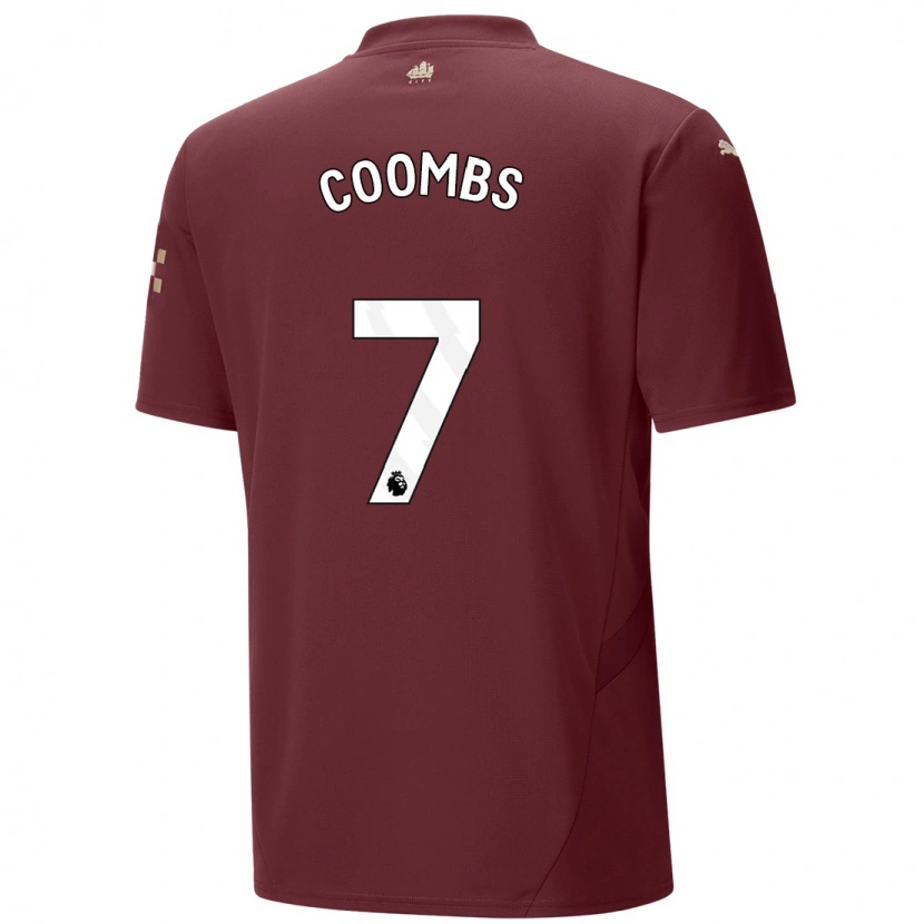 Danxen Kvinder Laura Coombs #7 Rødbrun Tredje Sæt Spillertrøjer 2024/25 Trøje T-Shirt